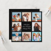 Creëer Uw eigen 8 Fotocollage Voeg uw groet toe Kaart (Voorkant / Achterkant in situ)