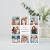 Creëer Uw eigen 8 Fotocollage Voeg uw groet toe Kaart (Staand voorkant)