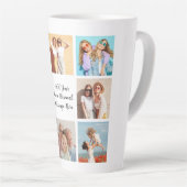 Creëer Uw eigen 8 Fotocollage Voeg uw groet toe Latte Mok (Rechterhoek)
