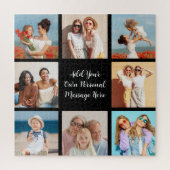 Creëer Uw eigen 8 Fotocollage Voeg uw groet toe Legpuzzel (Verticaal)