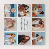 Creëer Uw eigen 8 Fotocollage Voeg uw groet toe Legpuzzel (Horizontaal)