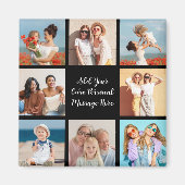 Creëer Uw eigen 8 Fotocollage Voeg uw groet toe Magneet (Voorkant)