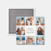 Creëer Uw eigen 8 Fotocollage Voeg uw groet toe Magneet (Voorkant / Achterkant)