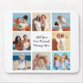 Creëer Uw eigen 8 Fotocollage Voeg uw groet toe Muismat (Voorkant)