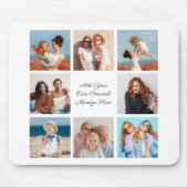 Creëer Uw eigen 8 Fotocollage Voeg uw groet toe Muismat (Voorkant)