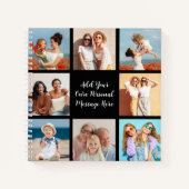 Creëer Uw eigen 8 Fotocollage Voeg uw groet toe Notitieboek (Voorkant)