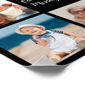 Creëer Uw eigen 8 Fotocollage Voeg uw groet toe Poster (Hoek)