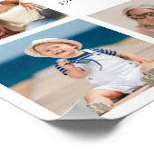 Creëer Uw eigen 8 Fotocollage Voeg uw groet toe Poster (Hoek)
