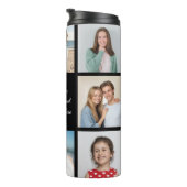 Creëer Uw eigen 8 Fotocollage Voeg uw groet toe Thermosbeker (Geroteerd rechts)