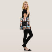 Creëer Uw eigen 8 Fotocollage Voeg uw groet toe Tote Bag (Op model)