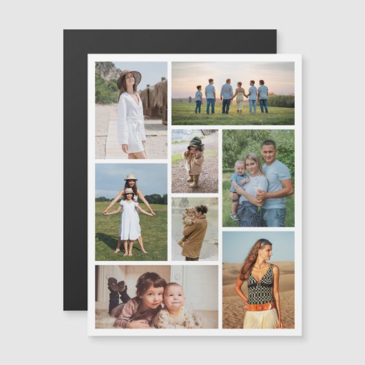 Creëer Uw eigen 8 Magnetic Card voor fotocollage (Voorkant / Achterkant)
