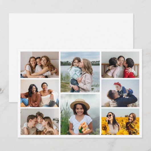 Creëer Uw eigen 8 Wenskaart voor fotocollage (Voorkant / Achterkant)