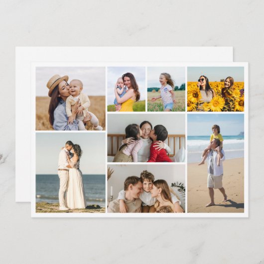 Creëer Uw eigen 8 Wenskaart voor fotocollage (Voorkant / Achterkant)