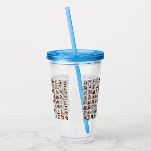 Creëer uw eigen 96 fotocollage acryl drinkbeker (Links)