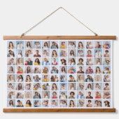 Creëer Uw eigen 96 Fotocollage bewerkbare kleur Hangend Wandkleed (Voorkant)