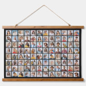 Creëer Uw eigen 96 Fotocollage bewerkbare kleur Hangend Wandkleed (Voorkant)