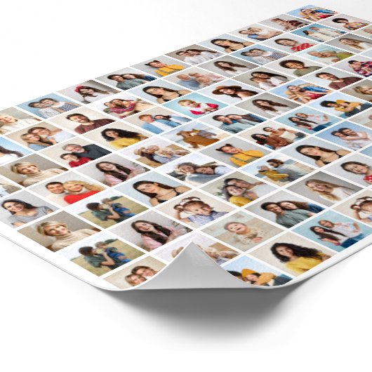 Creëer Uw eigen 96 Fotocollage bewerkbare kleur Poster (Hoek)