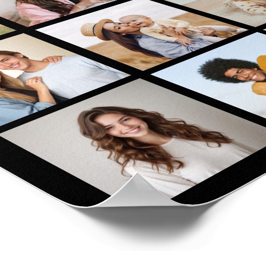 Creëer Uw eigen 96 Fotocollage bewerkbare kleur Poster (Hoek)