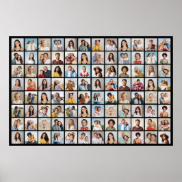 Creëer Uw eigen 96 Fotocollage bewerkbare kleur Poster