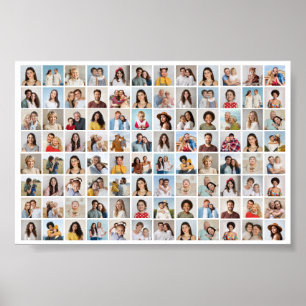 Creëer Uw eigen 96 Fotocollage bewerkbare kleur Poster