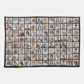 Creëer Uw eigen 96 Fotocollage bewerkbare kleur Theedoek (Horizontaal)