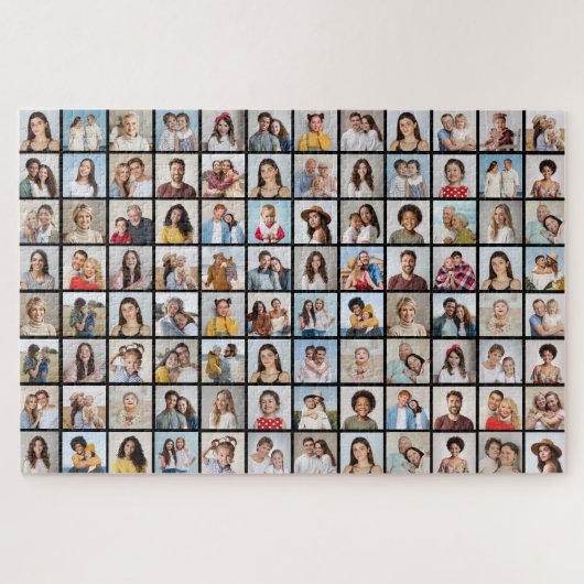 Creëer uw eigen 96 fotocollage legpuzzel (Horizontaal)