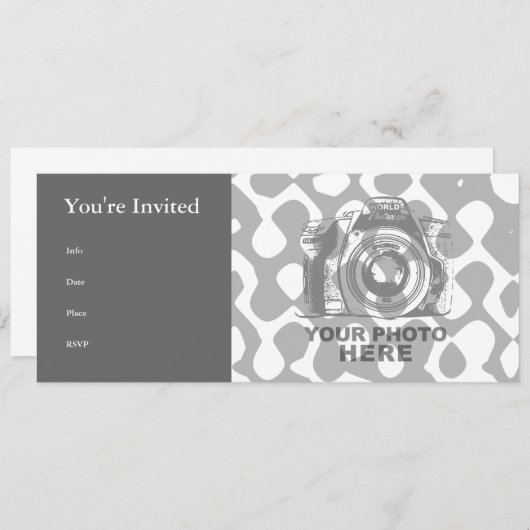 Creëer Uw eigen 9,25 x 4 inch uitnodiging horizont (Voorkant / Achterkant)