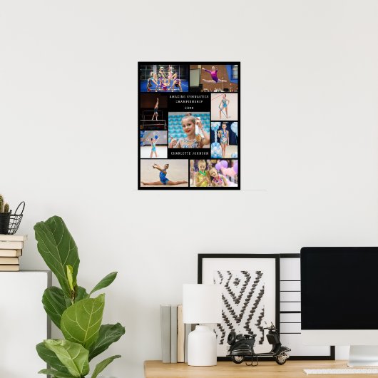 Creëer Uw eigen 9 Fotocollage Gymnastiek Poster (Thuiskantoor)