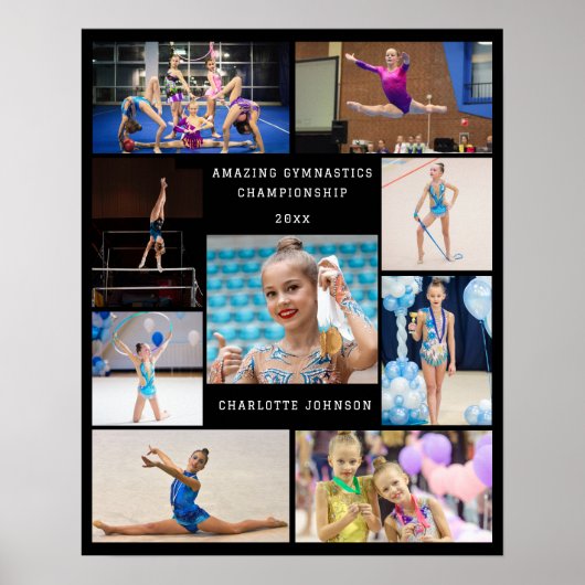 Creëer Uw eigen 9 Fotocollage Gymnastiek Poster (Voorkant)