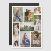 Creëer Uw eigen 9 Fotocollage Magnetische Kaart (Voorkant / Achterkant)