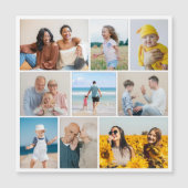 Creëer Uw eigen 9 Fotocollage Magnetische Kaart (Voorkant)