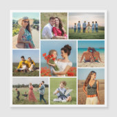 Creëer Uw eigen 9 Fotocollage Magnetische Kaart (Voorkant)