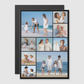 Creëer Uw eigen 9 Fotocollage Magnetische Kaart (Voorkant / Achterkant)