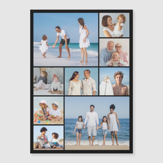 Creëer Uw eigen 9 Fotocollage Magnetische Kaart (Voorkant)
