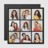 Creëer Uw eigen 9 Fotocollage Magnetische Kaart (Voorkant / Achterkant)