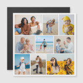 Creëer Uw eigen 9 Fotocollage Magnetische Kaart (Voorkant / Achterkant)