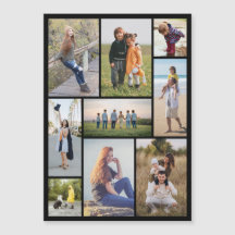 Creëer Uw eigen 9 Fotocollage Magnetische Kaart