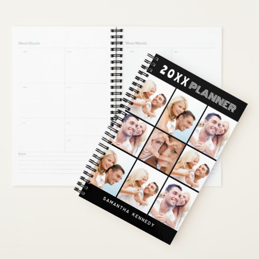 Creëer Uw eigen 9 Fotocollage Naam 2023 Dag Planner (Display)