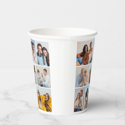 Creëer Uw Eigen 9 Fotocollage Papierkopjes Papieren Bekers (Rechts)