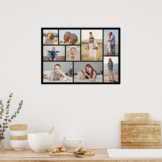 Creëer Uw eigen 9 Fotocollage Poster (Keuken)