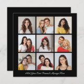 Creëer Uw eigen 9 fotocollage Uw groet toevoegen (Voorkant / Achterkant)