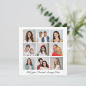 Creëer Uw eigen 9 fotocollage Uw groet toevoegen (Staand voorkant)