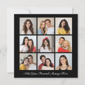 Creëer Uw eigen 9 fotocollage Uw groet toevoegen (Voorkant)