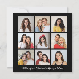 Creëer Uw eigen 9 fotocollage Uw groet toevoegen