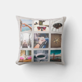 Creëer Uw eigen 9 Photo Collage Instagram Pillow Kussen