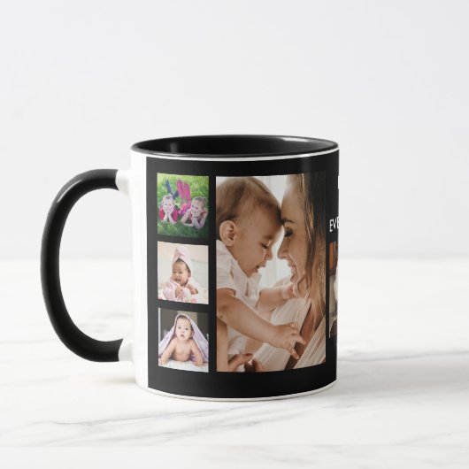 Creëer Uw eigen 9-serie Foto Collage Black Mok (Links)