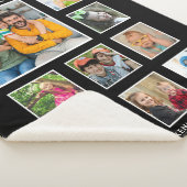 Creëer Uw eigen 9-serie Foto Collage Black Sherpa Deken (3/4)