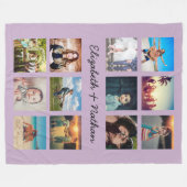 Creëer Uw eigen aangepast 12-fotocollage lavender Fleece Deken (Voorkant (Horizontaal))