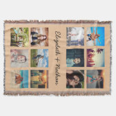 Creëer Uw eigen aangepast 12 Fotoverzamelherinneri Deken (Voorkant)