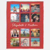 Creëer Uw eigen aangepast 12 Fotoverzamelherinneri Fleece Deken (Voorkant)